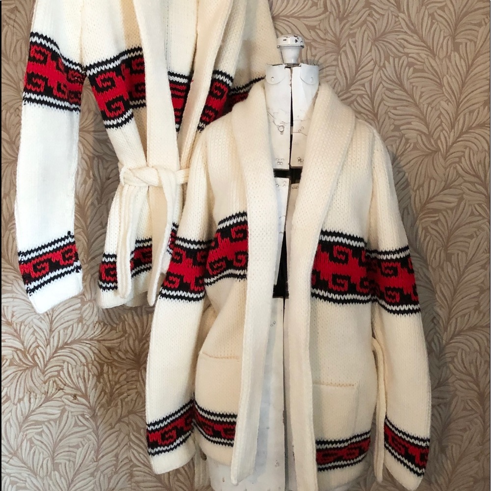 Mexico Cardigan Unisex Sweater Tie Closure M/L